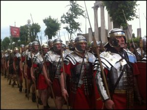Roman legion marching