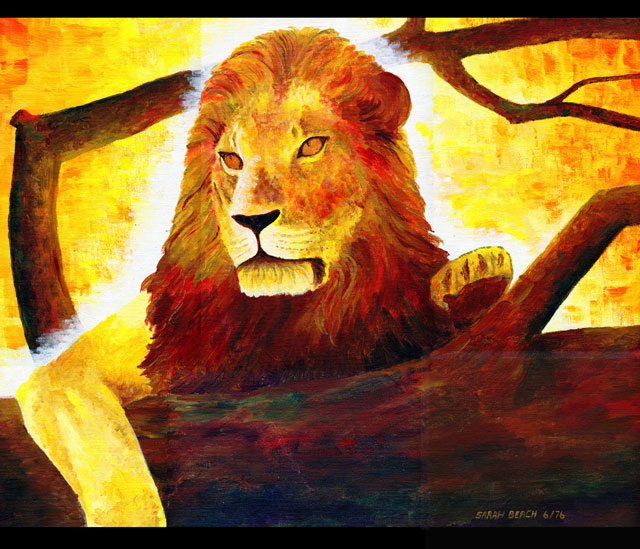 scribblerworks-Aslan-acrylic-painting