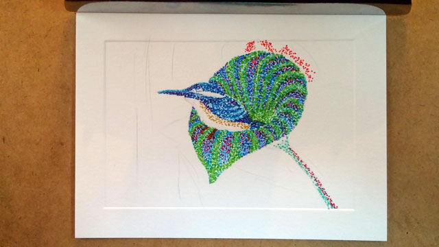 scribblerworks-art-card-hummingbird-process-3